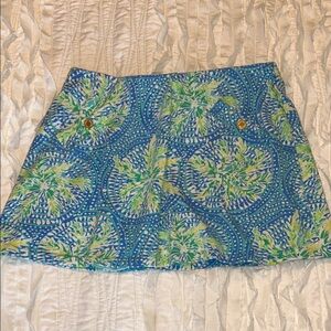 Lilly Pulitzer Madison Blue and Green Skort size medium